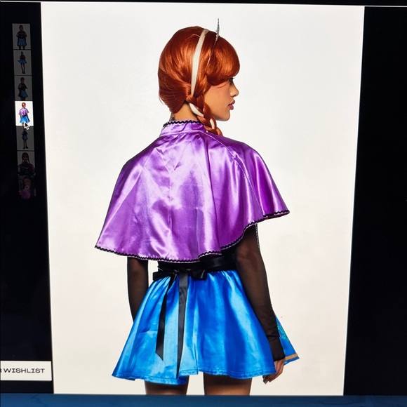 Frozen Anna Nasty Gal Costume Set  Nordic Princess XS - Picture 6 of 6